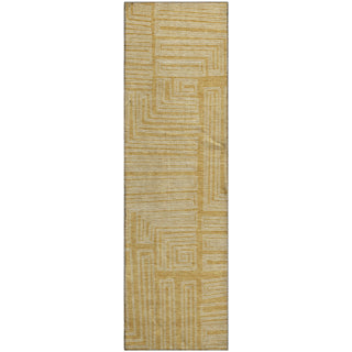 Piper Looms Mayfield Geometric AMF1045 Gold Machine Washable Area Rug Runner Main Image
