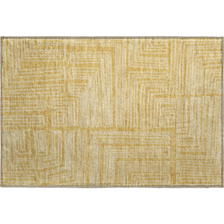 Piper Looms Mayfield Geometric AMF1045 Gold Machine Washable Area Rug Scatter Main Image