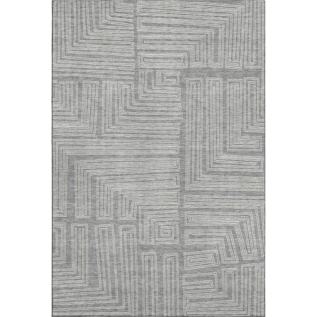 Piper Looms Mayfield Geometric AMF1045 Gray Machine Washable Area Rug main image