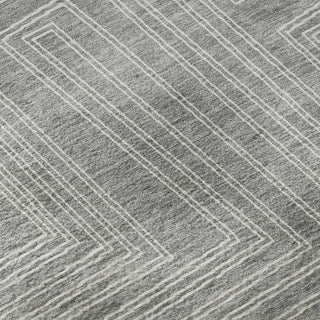 Piper Looms Mayfield Geometric AMF1045 Gray Machine Washable Area Rug Swatch Image