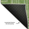 Piper Looms Mayfield Geometric AMF1045 Green Machine Washable Area Rug Backing Image
