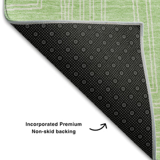 Piper Looms Mayfield Geometric AMF1045 Mint Machine Washable Area Rug Backing Image