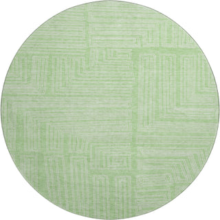 Piper Looms Mayfield Geometric AMF1045 Mint Machine Washable Area Rug Round Main Image