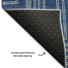 Piper Looms Mayfield Geometric AMF1045 Navy Machine Washable Area Rug Backing Image