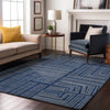 Piper Looms Mayfield Geometric AMF1045 Navy Machine Washable Area Rug Lifestyle Image Feature