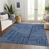 Piper Looms Mayfield Geometric AMF1045 Navy Machine Washable Area Rug Lifestyle Image Feature