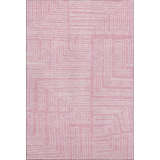 Piper Looms Mayfield Geometric AMF1045 Pink Machine Washable Area Rug main image
