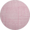 Piper Looms Mayfield Geometric AMF1045 Pink Machine Washable Area Rug Round Main Image