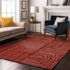 Piper Looms Mayfield Geometric AMF1045 Red Machine Washable Area Rug Lifestyle Image Feature