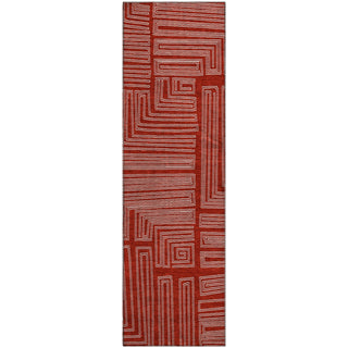 Piper Looms Mayfield Geometric AMF1045 Red Machine Washable Area Rug Runner Main Image