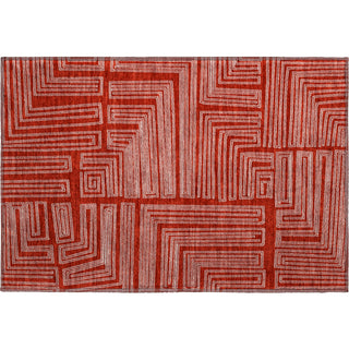 Piper Looms Mayfield Geometric AMF1045 Red Machine Washable Area Rug Scatter Main Image