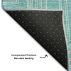 Piper Looms Mayfield Geometric AMF1045 Turquoise Machine Washable Area Rug Backing Image
