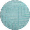 Piper Looms Mayfield Geometric AMF1045 Turquoise Machine Washable Area Rug Round Main Image