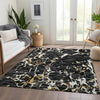 Piper Looms Mayfield Stripes AMF1046 Black Machine Washable Area Rug Lifestyle Image Feature