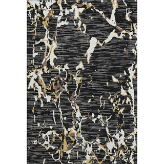 Piper Looms Mayfield Stripes AMF1046 Black Machine Washable Area Rug main image
