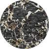 Piper Looms Mayfield Stripes AMF1046 Black Machine Washable Area Rug Round Main Image