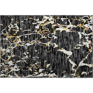 Piper Looms Mayfield Stripes AMF1046 Black Machine Washable Area Rug Scatter Main Image