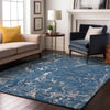 Piper Looms Mayfield Stripes AMF1046 Blue Machine Washable Area Rug Lifestyle Image Feature