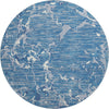 Piper Looms Mayfield Stripes AMF1046 Blue Machine Washable Area Rug Round Main Image