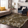 Piper Looms Mayfield Stripes AMF1046 Coffee Machine Washable Area Rug Lifestyle Image Feature