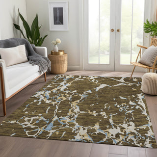 Piper Looms Mayfield Stripes AMF1046 Coffee Machine Washable Area Rug Lifestyle Image Feature