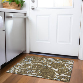 Piper Looms Mayfield Stripes AMF1046 Coffee Machine Washable Area Rug Scatter Lifestyle Image Feature