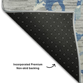 Piper Looms Mayfield Stripes AMF1046 Gray Machine Washable Area Rug Backing Image