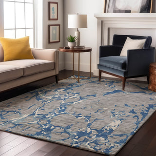 Piper Looms Mayfield Stripes AMF1046 Gray Machine Washable Area Rug Lifestyle Image Feature