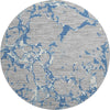 Piper Looms Mayfield Stripes AMF1046 Gray Machine Washable Area Rug Round Main Image