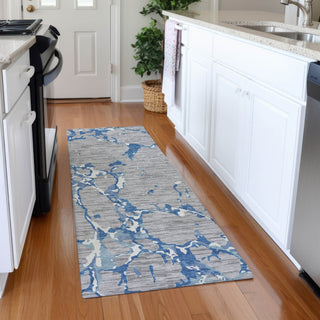 Piper Looms Mayfield Stripes AMF1046 Gray Machine Washable Area Rug Runner Lifestyle Image Feature
