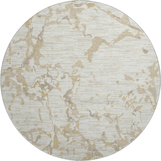 Piper Looms Mayfield Stripes AMF1046 Ivory Machine Washable Area Rug Round Main Image