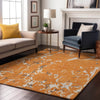 Piper Looms Mayfield Stripes AMF1046 Orange Machine Washable Area Rug Lifestyle Image Feature