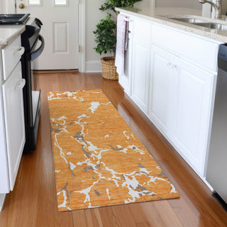 Piper Looms Mayfield Stripes AMF1046 Orange Machine Washable Area Rug Runner Lifestyle Image Feature