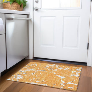 Piper Looms Mayfield Stripes AMF1046 Orange Machine Washable Area Rug Scatter Lifestyle Image Feature
