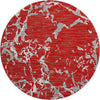 Piper Looms Mayfield Stripes AMF1046 Red Machine Washable Area Rug Round Main Image