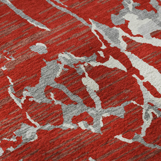 Piper Looms Mayfield Stripes AMF1046 Red Machine Washable Area Rug Swatch Image