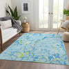 Piper Looms Mayfield Stripes AMF1046 Sky Machine Washable Area Rug Lifestyle Image Feature
