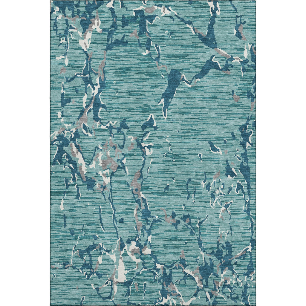 Piper Looms Mayfield Stripes AMF1046 Teal Machine Washable Area Rug main image