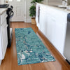 Piper Looms Mayfield Stripes AMF1046 Teal Machine Washable Area Rug Runner Lifestyle Image Feature
