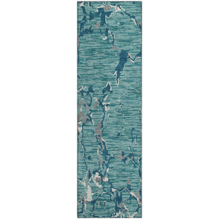 Piper Looms Mayfield Stripes AMF1046 Teal Machine Washable Area Rug Runner Main Image
