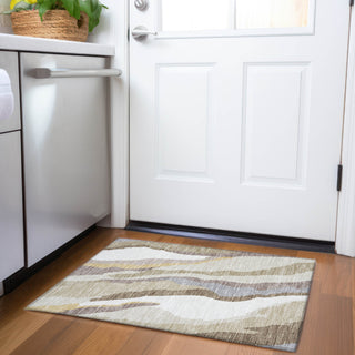 Piper Looms Mayfield Waves AMF1047 Beige Machine Washable Area Rug Scatter Lifestyle Image Feature