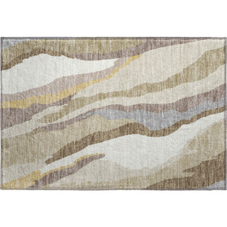Piper Looms Mayfield Waves AMF1047 Beige Machine Washable Area Rug Scatter Main Image