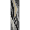 Piper Looms Mayfield Waves AMF1047 Black Machine Washable Area Rug Runner Main Image