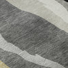 Piper Looms Mayfield Waves AMF1047 Black Machine Washable Area Rug Swatch Image