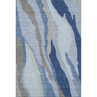 Piper Looms Mayfield Waves AMF1047 Blue Machine Washable Area Rug main image