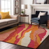 Piper Looms Mayfield Waves AMF1047 Blush Machine Washable Area Rug Lifestyle Image Feature