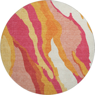 Piper Looms Mayfield Waves AMF1047 Blush Machine Washable Area Rug Round Main Image