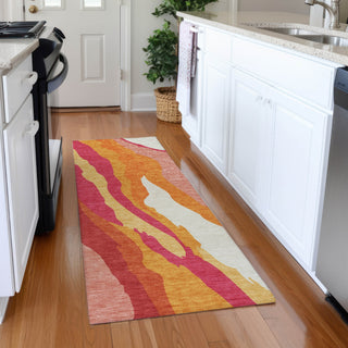 Piper Looms Mayfield Waves AMF1047 Blush Machine Washable Area Rug Runner Lifestyle Image Feature