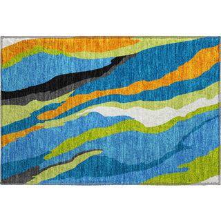 Piper Looms Mayfield Waves AMF1047 Denim Machine Washable Area Rug Scatter Main Image