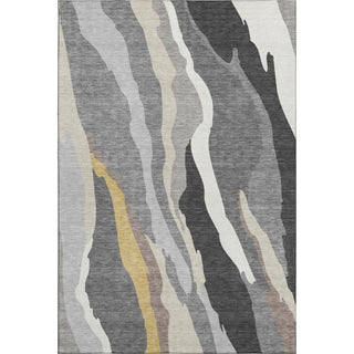 Piper Looms Mayfield Waves AMF1047 Gray Machine Washable Area Rug main image